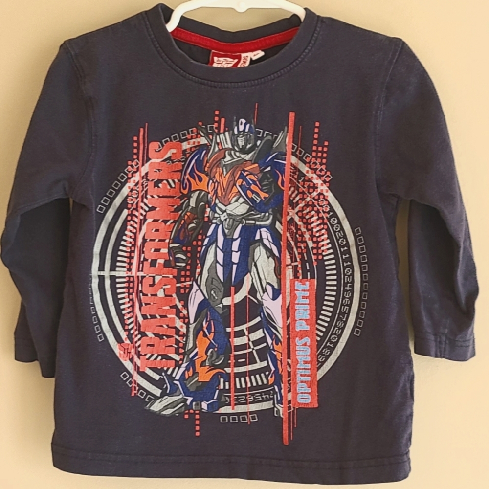 Transformers navy long sleeved tee shirt